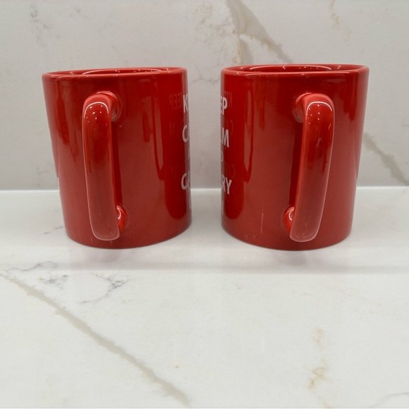 Extra Large The Old Pottery Company Keep Calm and Carry On Red Coffee Mugs 22 oz - Picture 4 of 8